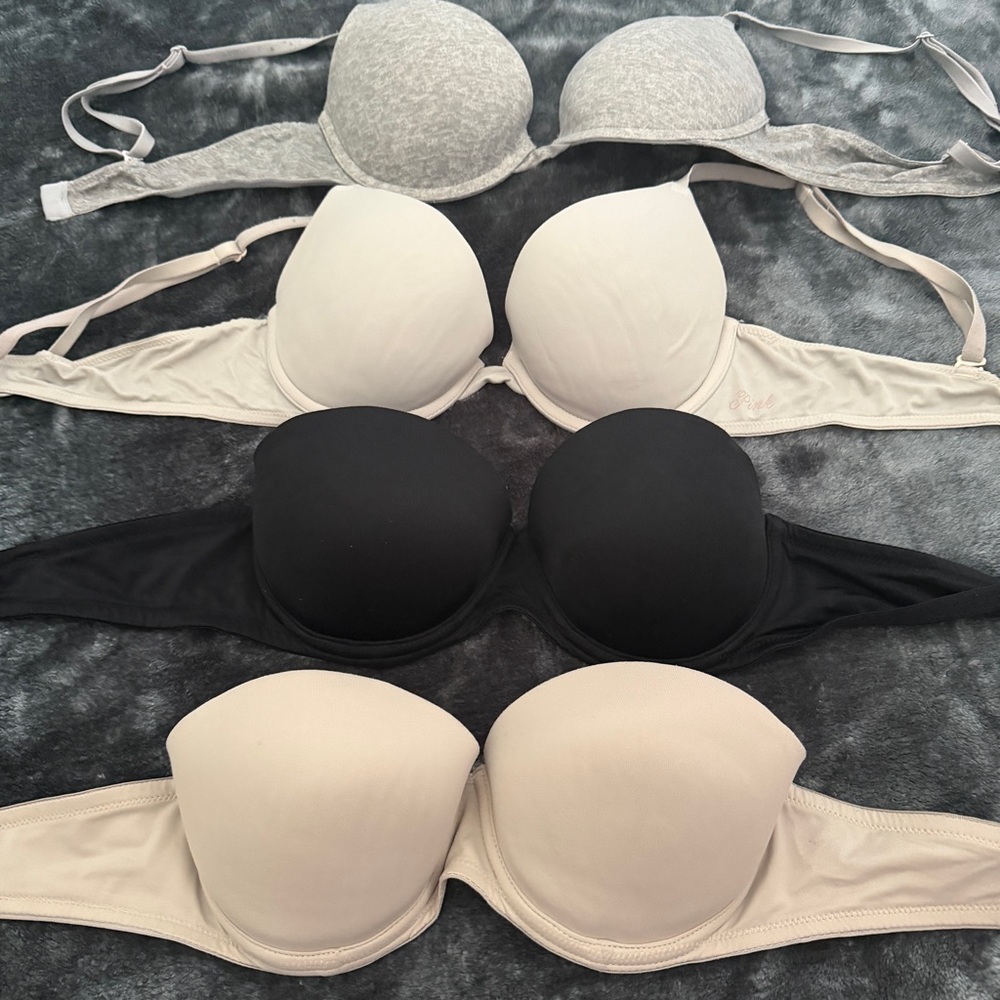 4 Victoria’s Secret PINK Bras